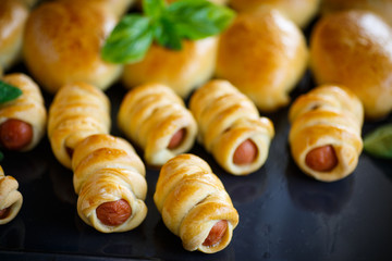 sausage baked in dough