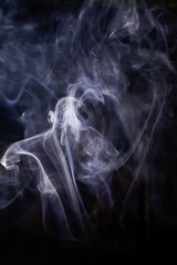 Smoke  on black background.