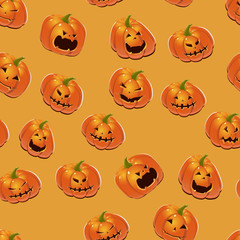 Halloween background with pumpkins
