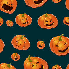 Halloween background with pumpkins