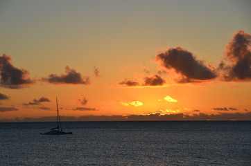 Naklejka premium Beach Sunset Hawaii