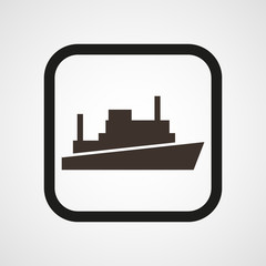 Ship Icon Flat Simple Vector illustration Isolated