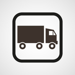 Automobile truck Icon Flat Simple Vector illustration Isolated