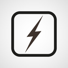 lightning Icon. Symbol of Energy. Vector Illustration Isolated on background