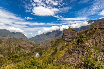 Paysage et cirque de Cilaos à la Réunion