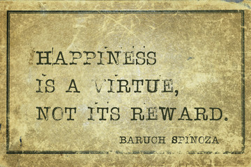 happiness is Spinoza