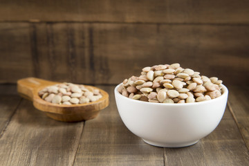 Beans lentils in bowl - Lens culinaris