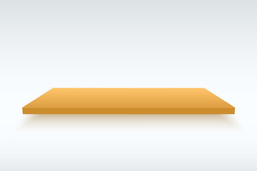 Light box with orange platform. Editable Vector illustration.