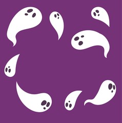 Halloween invitation cards vector.