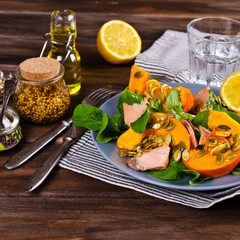 Salad with pumpkin