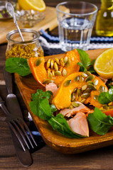 Salad with pumpkin