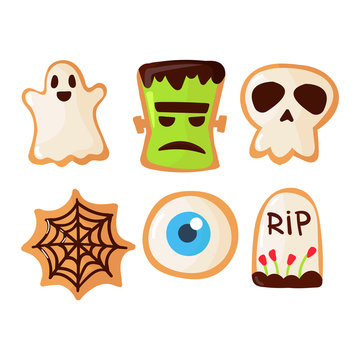 Halloween symbols vector.
