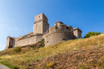 Obraz premium Assisi, Italy. Medieval fortification of Rocca Maggiore