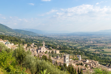 Obraz premium Assisi, Italy. View the city from the top of