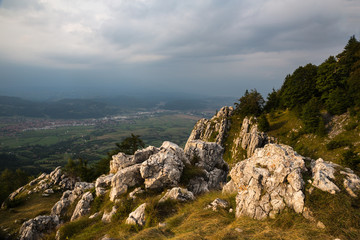 Fototapeta na wymiar Panorama of Romanian Carpathians