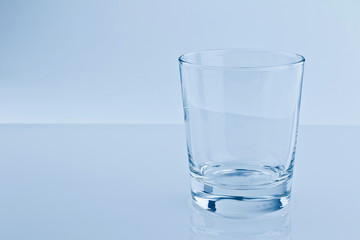 empty water glass, nutrition and health-care concept