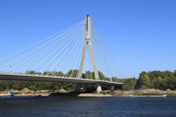 Obraz premium Most Świętokrzyski, Wisła, Warszawa