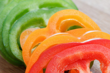 Bell pepper on cutting board
