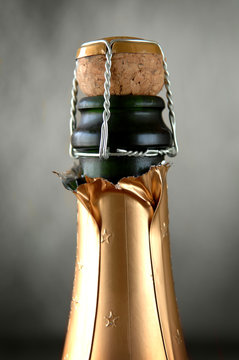 Champagne Bottle Cork Close Up