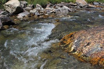 Río aguas limpias en Sallent de Gállego, Valle de Tena (Huesca)