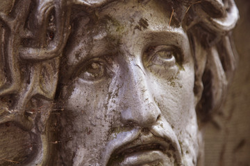 Fototapeta na wymiar Face of Jesus Christ (fragment of statue)