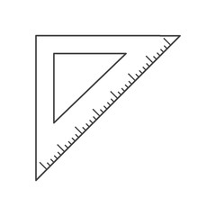 Ruler object icon. School supply tool instrument and education theme. Isolated design. Vector illustration