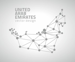 United Arab Emirates mosaic vector grey
