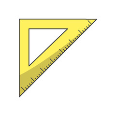 Ruler object icon. School supply tool instrument and education theme. Isolated design. Vector illustration