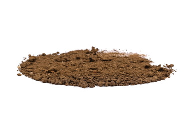 pile soil isolated on white background