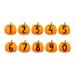 Halloween font alphabet vector set.