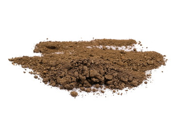 pile soil isolated on white background