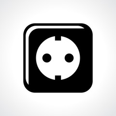 Fototapeta premium Power electric socket icon