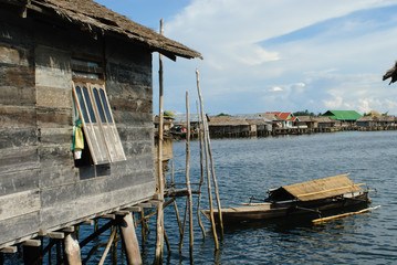 Bajau - sea gypsies village, Togean Islands, Sulawesi, Indonesia