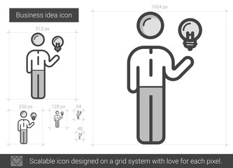 Business idea line icon.