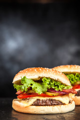 Delicious grilled burger