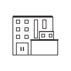 Building with windows icon. Architecture city and urban theme. Isolated and silhouette design. Vector illustration