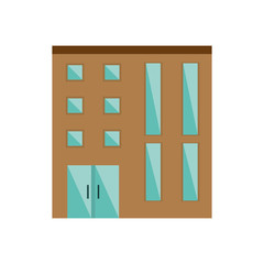 Building with windows icon. Architecture city and urban theme. Isolated design. Vector illustration