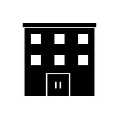 Building with windows icon. Architecture city and urban theme. Isolated and silhouette design. Vector illustration