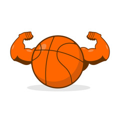 Strong basketball. Powerful gaming accessory. Bodybuilding big h