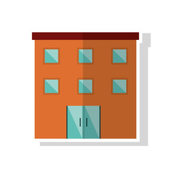 Building with windows icon. Architecture city and urban theme. Isolated design. Vector illustration