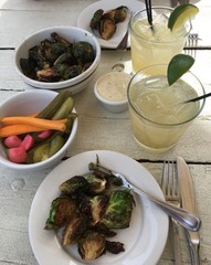 Fried Brussel Sprouts and Pickled Vegetables