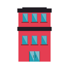 Building with windows icon. Architecture city and urban theme. Isolated design. Vector illustration