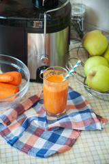 Fresh juice is on the table