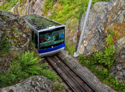Floibanen funicular to Mt Floyen at Bergen City