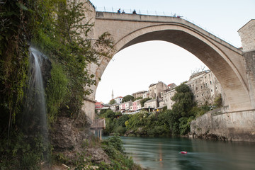 Fototapeta na wymiar The old bridge in Mostar, Bosnia and Herzegovina 