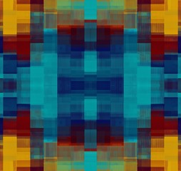 blue yellow and red plaid pattern abstract background