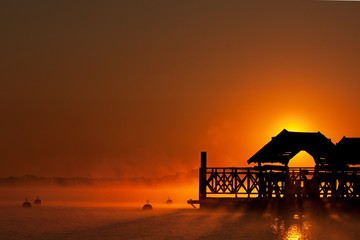 sunrise over the lake Zegrze 3