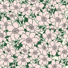 Seamless texture with flowers. Endless floral pattern.