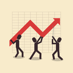 graph chart with economy and money related icons image vector illustration design 