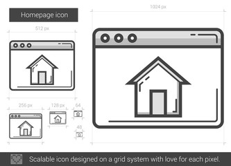 Homepage line icon.